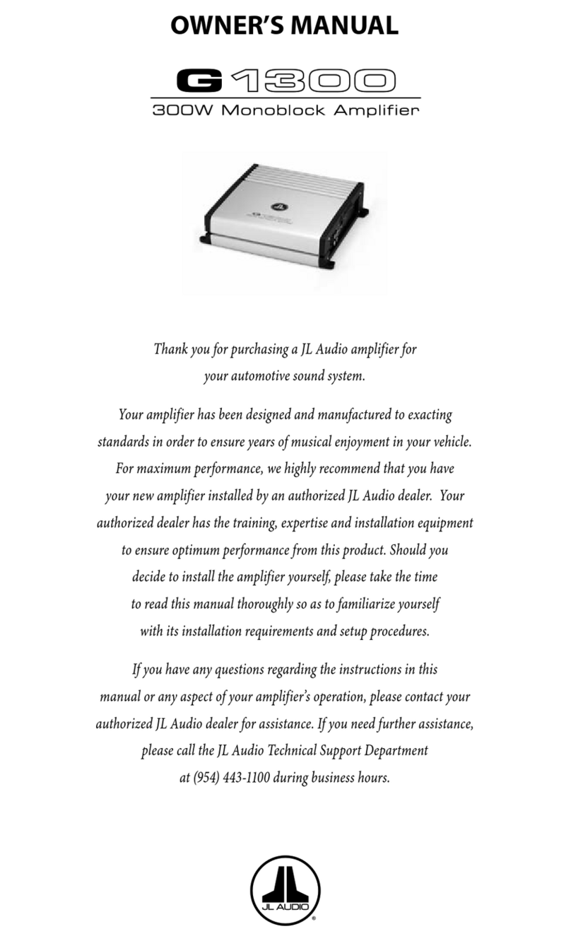 JL Audio 300w User manual