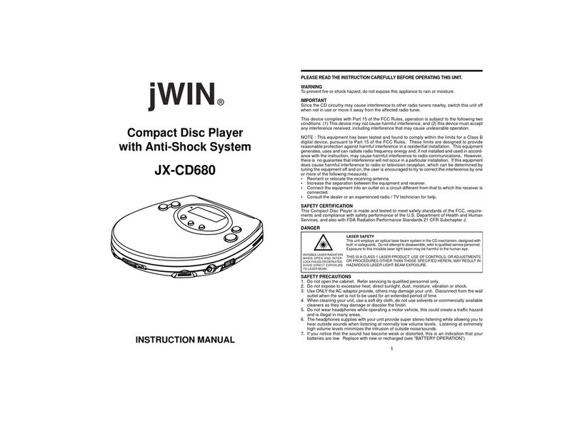 jWIN JX-CD680 instruction manual