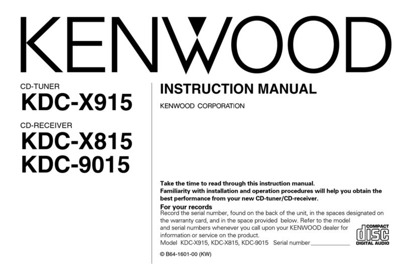 Kenwood KDC-X915 instruction manual