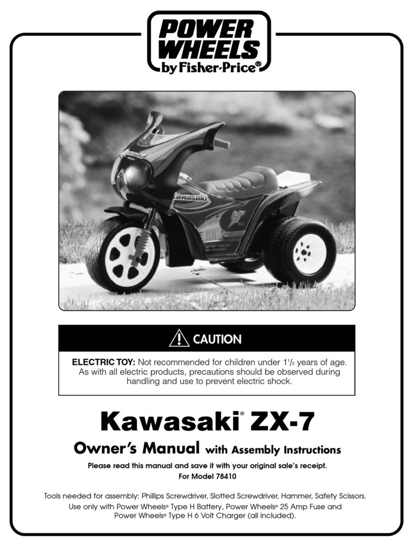 Power Wheels Kawasaki ZX-7 78410 owner's manual