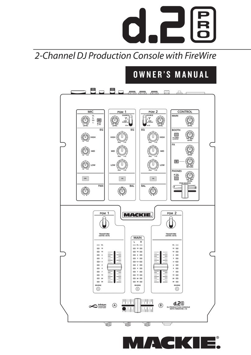 Mackie DJ Mixer owner's manual