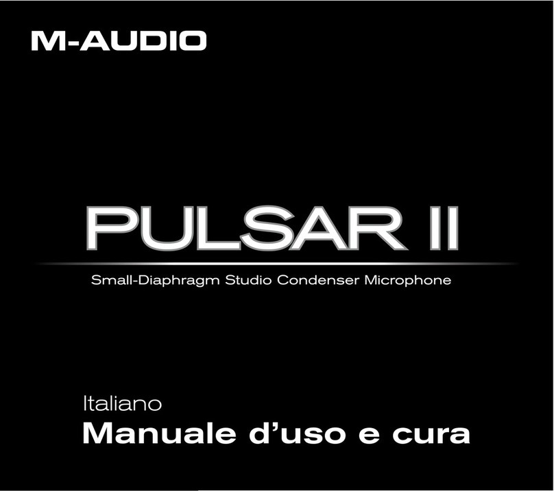 M-Audio Pulsar II Manuale d'uso e cura
