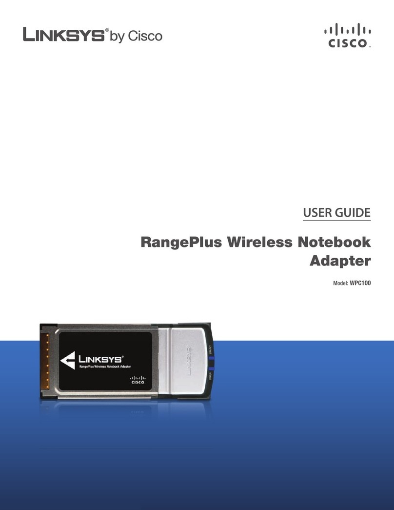 Linksys WPC100 - Rangeplus Wireless G Pc Card User manual Linksys WPC100 - Rangeplus Wireless G Pc Card User manual