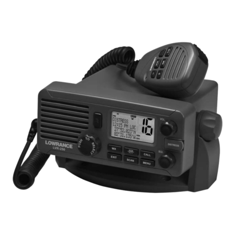 Lowrance LVR-250 Installation and operation instructions