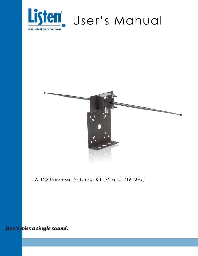 Listen Technologies UNIVERSAL ANTENNA KIT LA-122 user manual Listen Technologies UNIVERSAL ANTENNA KIT LA-122 user manual