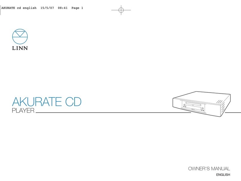 Linn AKURATE CD Player owner's manual