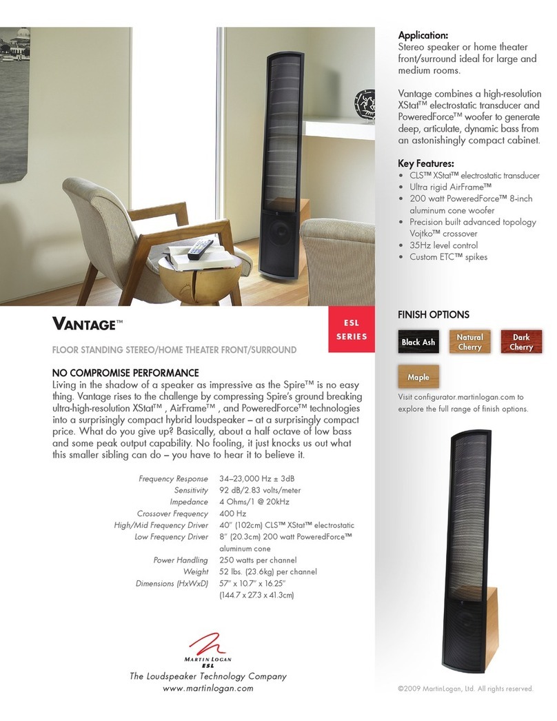 MartinLogan Vantage User manual