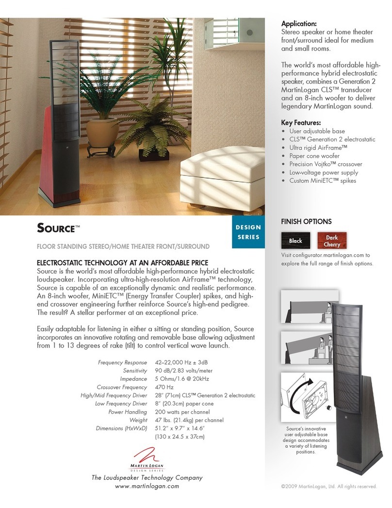 MartinLogan Source Speakers User manual