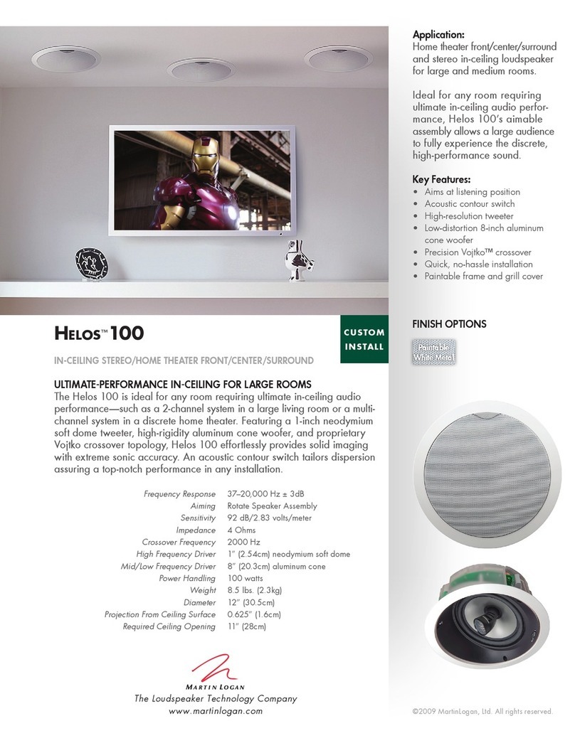 MartinLogan Helos 100 User manual