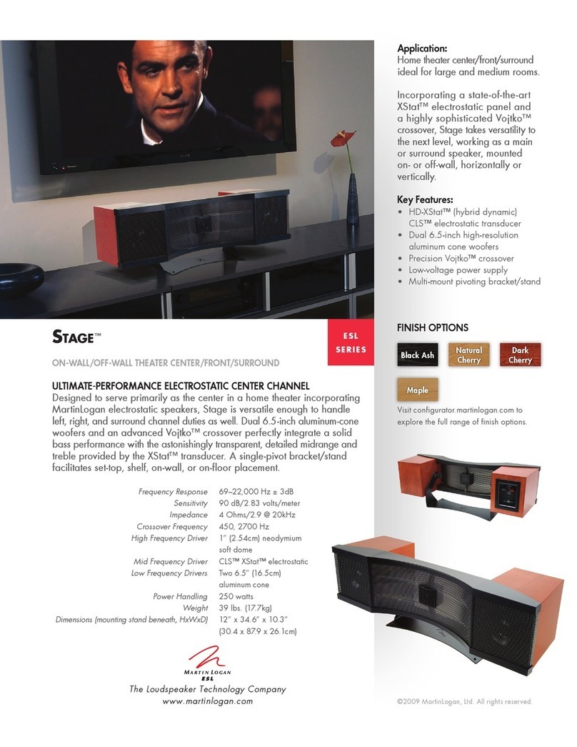 MartinLogan STAGE Brochure & specs