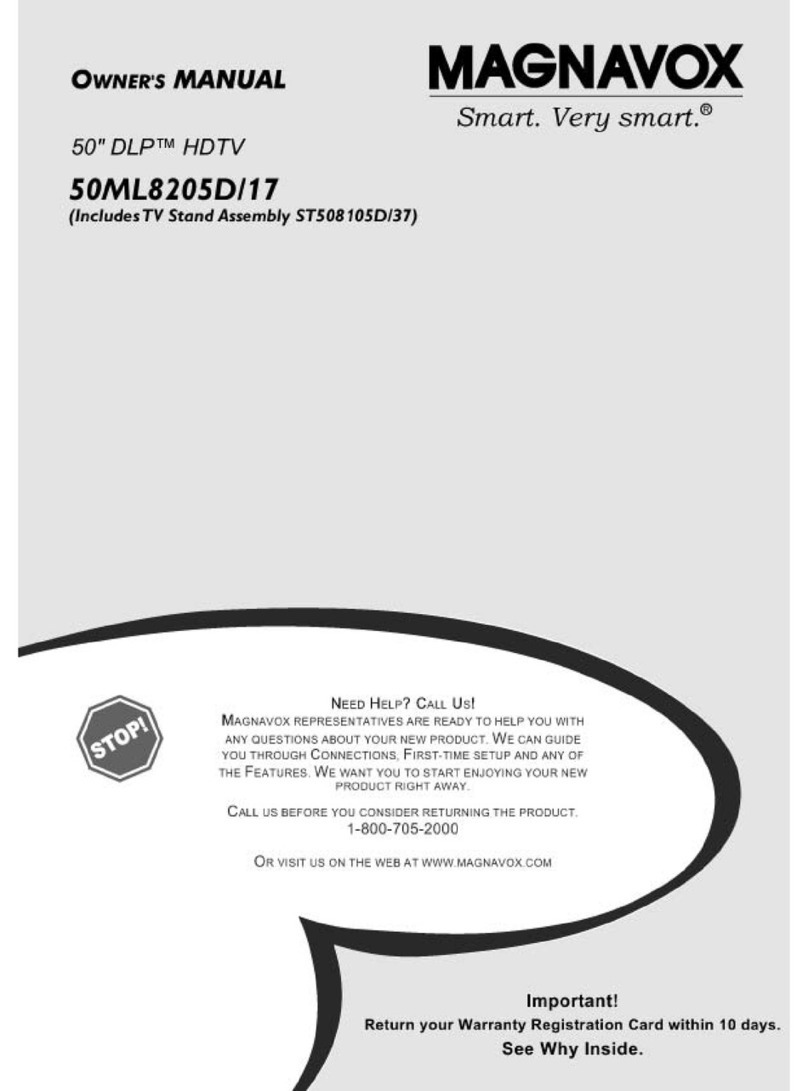 Magnavox 50ML8205D/17 User manual