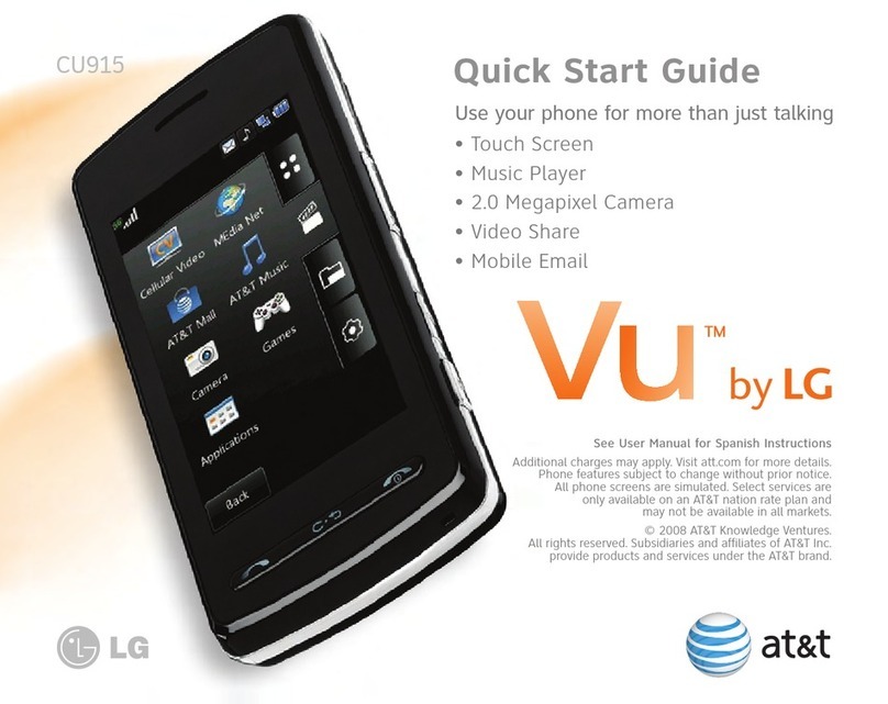 LG CU915 -  Vu Cell Phone 120 MB User manual