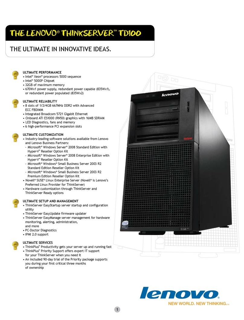 Lenovo ThinkServer TD100 User manual