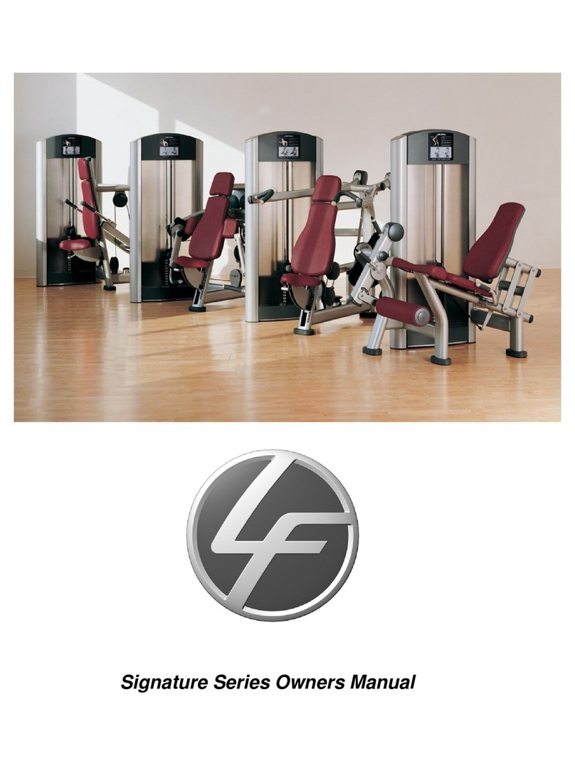 Life Fitness Signature Cable Motion 800-634-8637 User manual