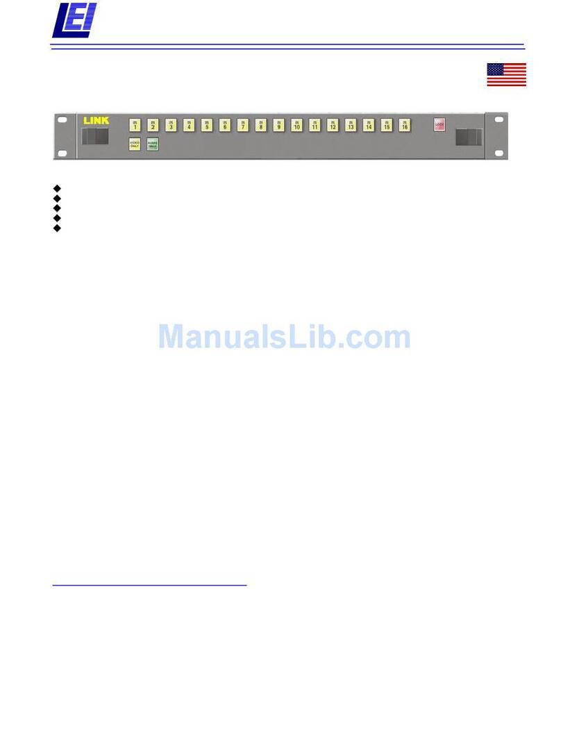Link electronics 861-XL161J Specification sheet