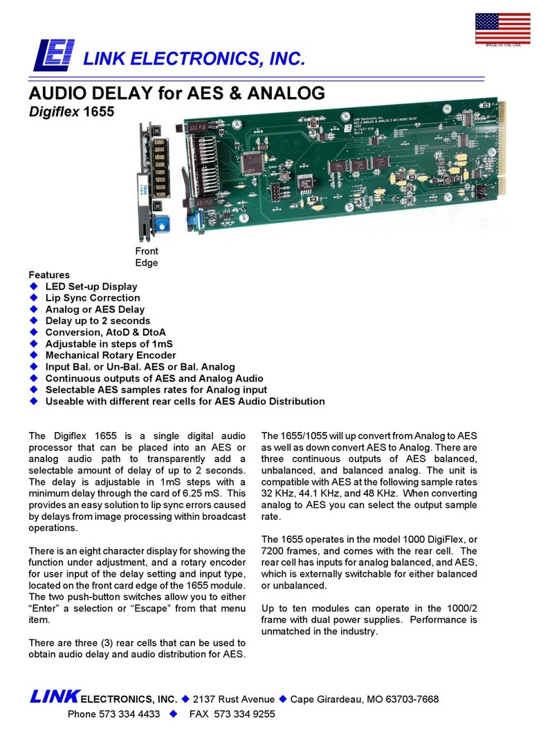 Link Single Digital Audio Processor Digiflex 1655 Specifications