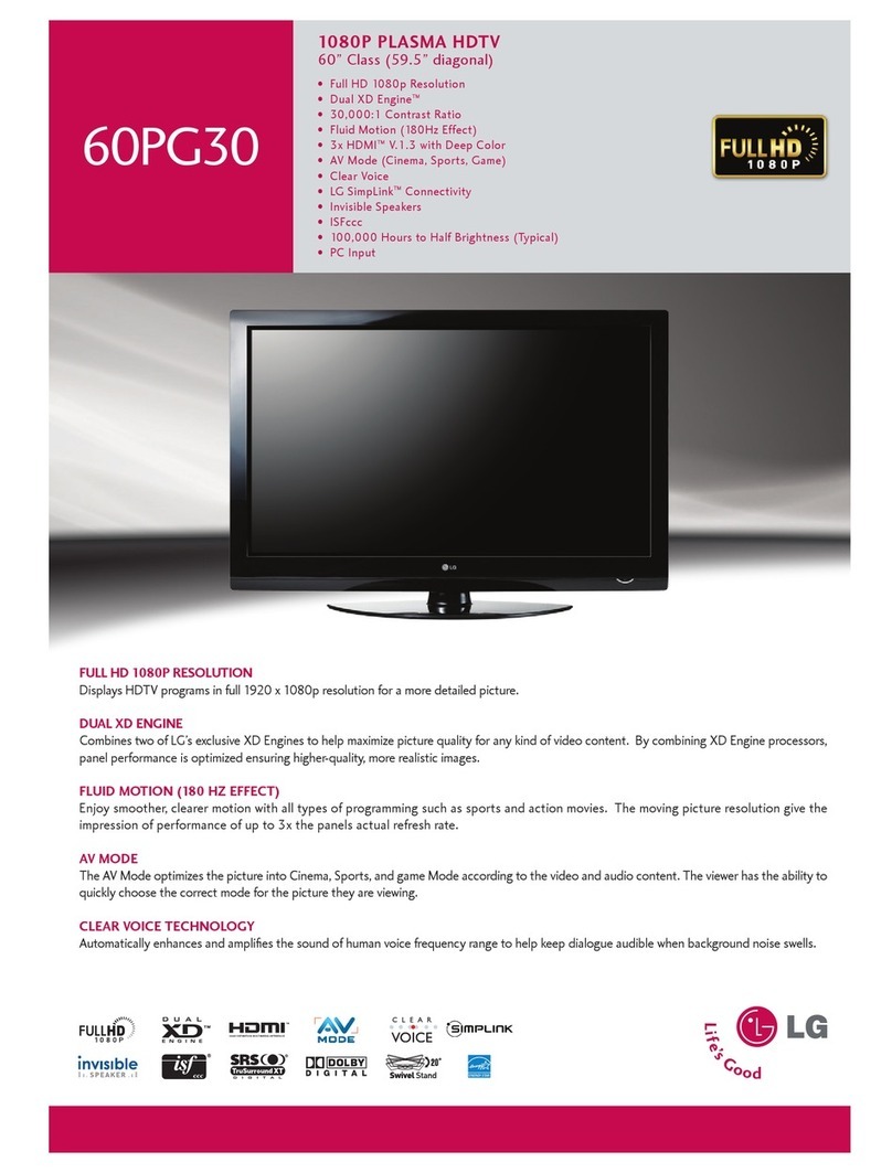 LG 60PG30 Series User manual