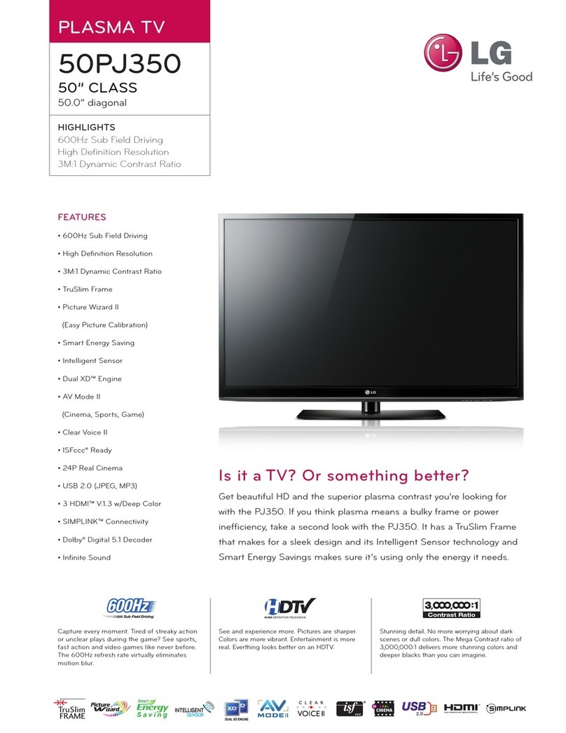 LG 50PJ350 User manual