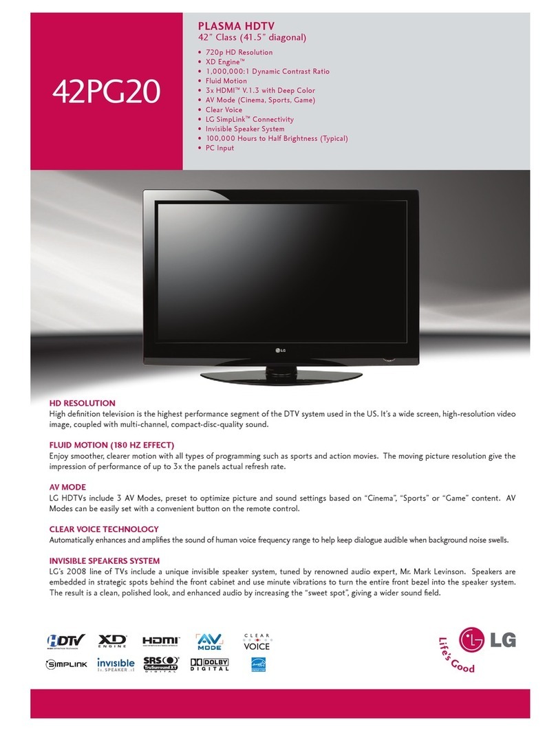 LG 42PG20 Series User manual