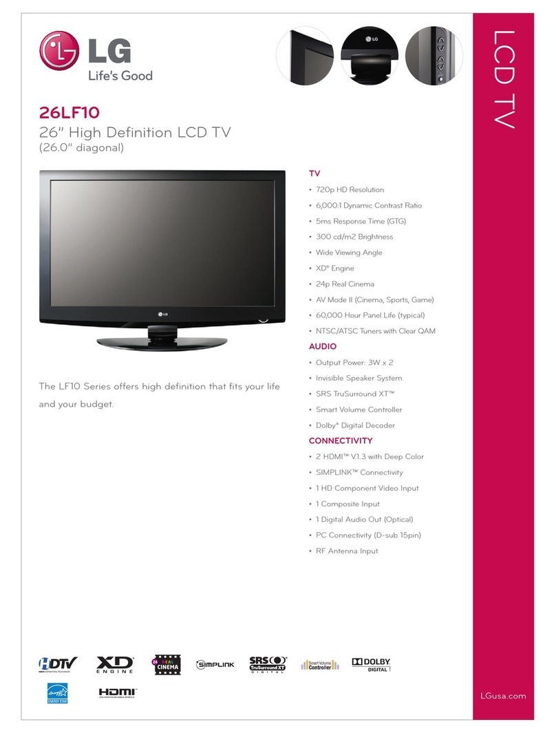 LG 26LF10 - 720p LCD HDTV User manual