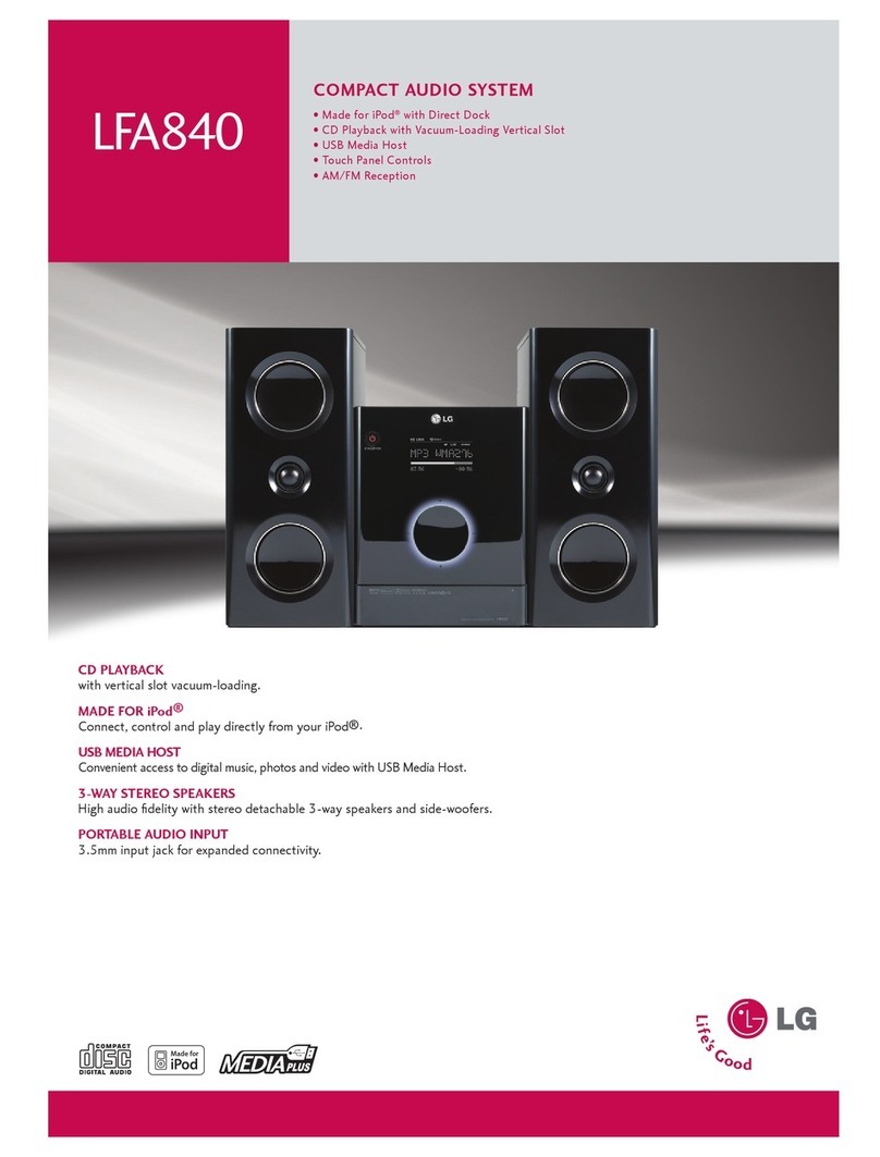 LG LFA840 Specification sheet