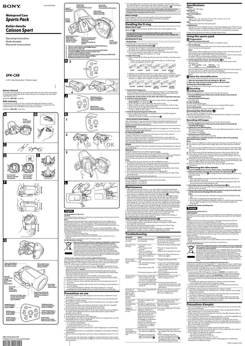 Sony SPK-CXB User manual Sony SPK-CXB User manual