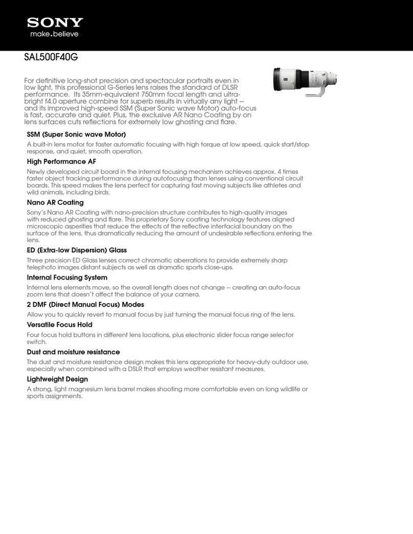 Sony SAL-500F40G User manual