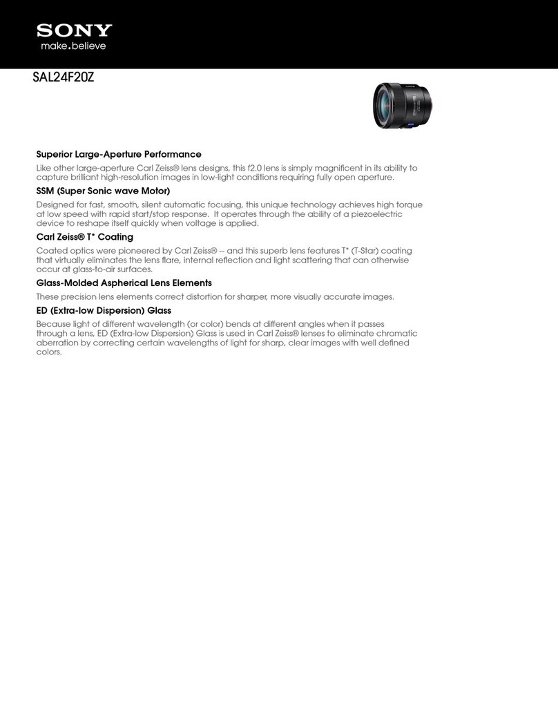 Sony SAL-24F20Z User manual
