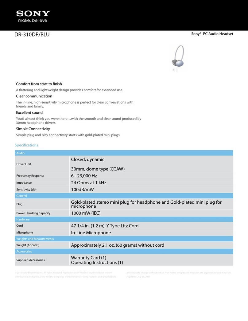 Sony DR-310DP/BLU User manual Sony DR-310DP/BLU User manual