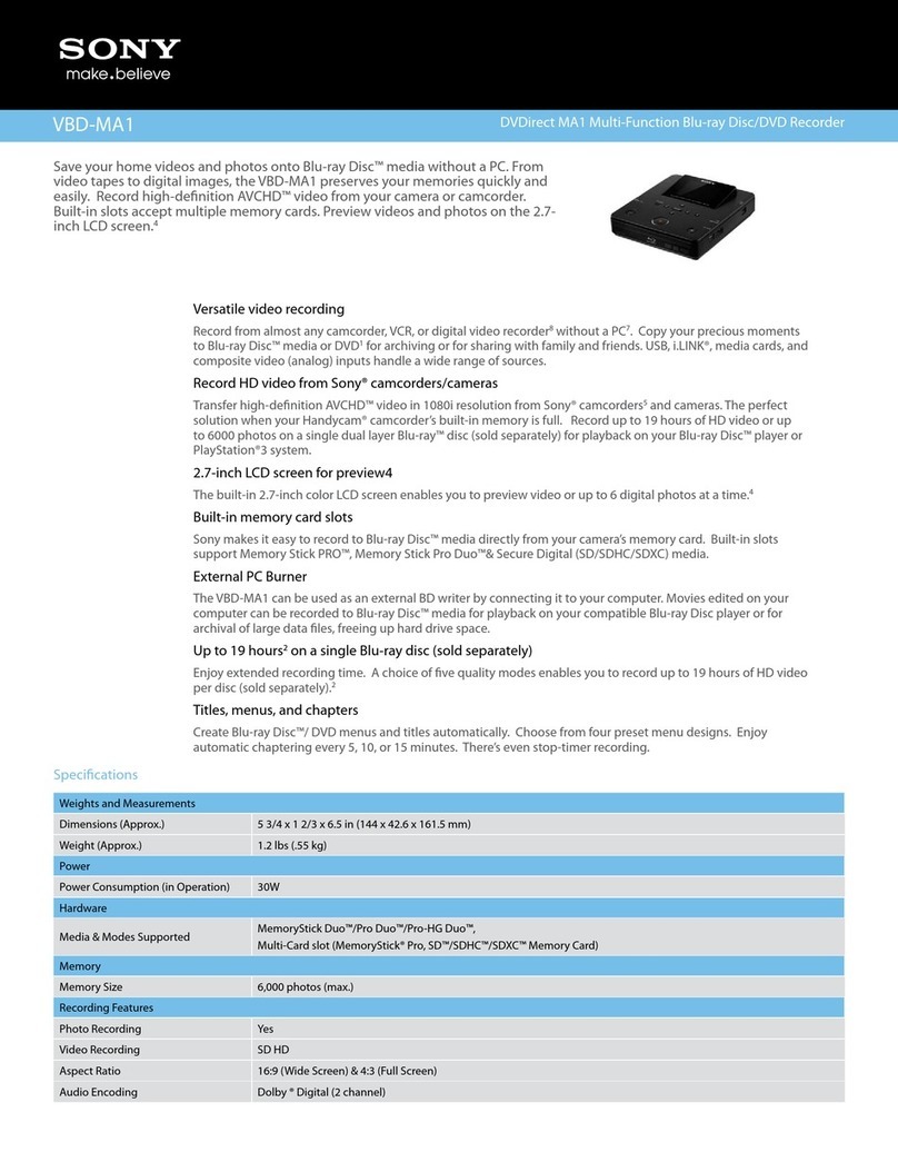 Sony VBD-MA1 User manual