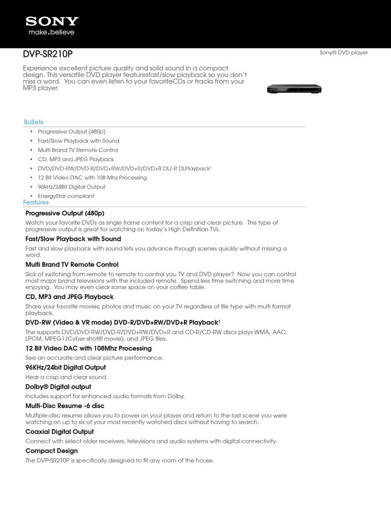 Sony DVP-SR210P User manual