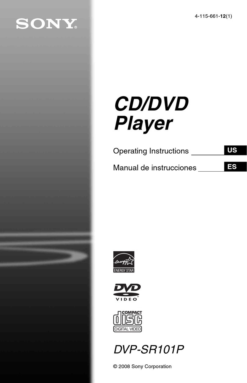 Sony DVP-SR101P/B - Progressive Scan Dvd Player User manual