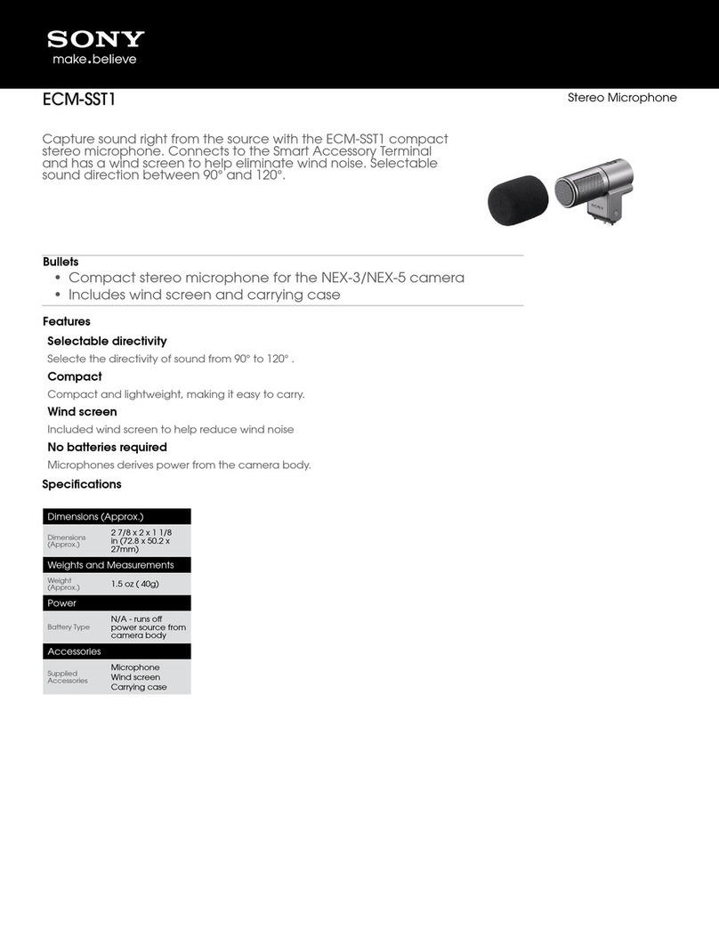 Sony ECM-SST1 User manual Sony ECM-SST1 User manual