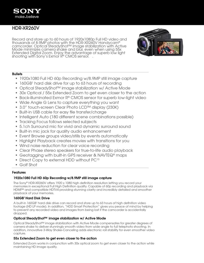 Sony Handycam HDR-XR260V User manual