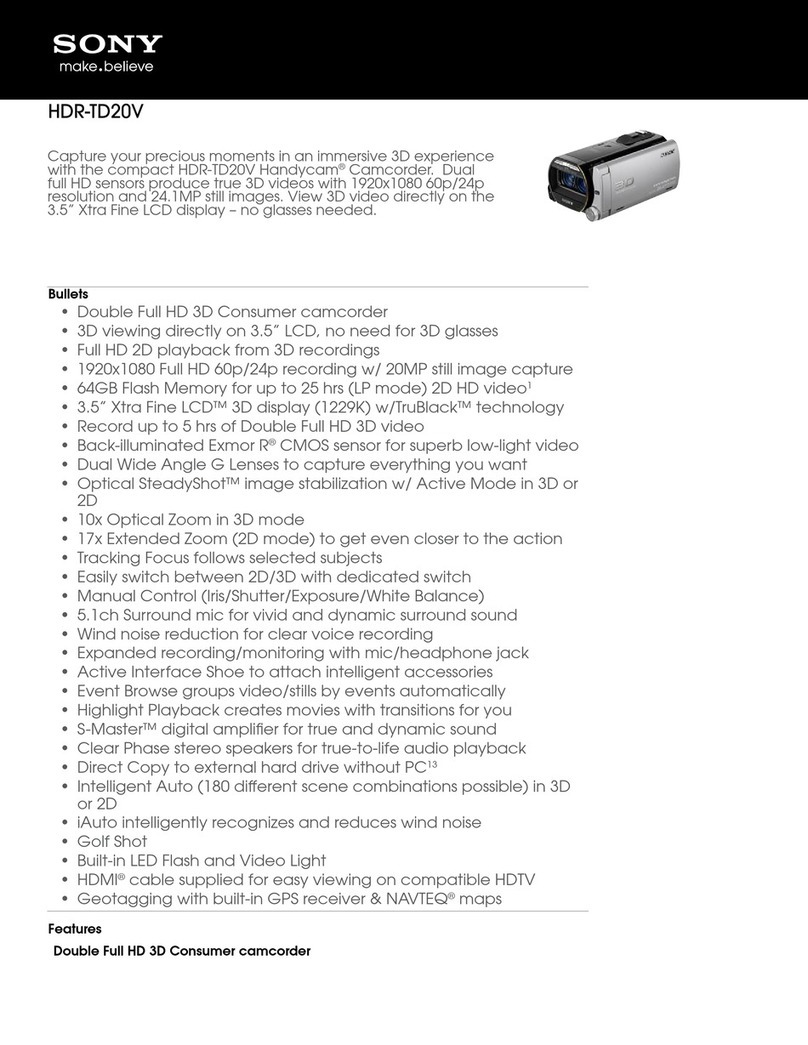 Sony Handycam HDR-TD20V User manual