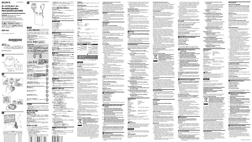Sony RDP-CA1 User manual