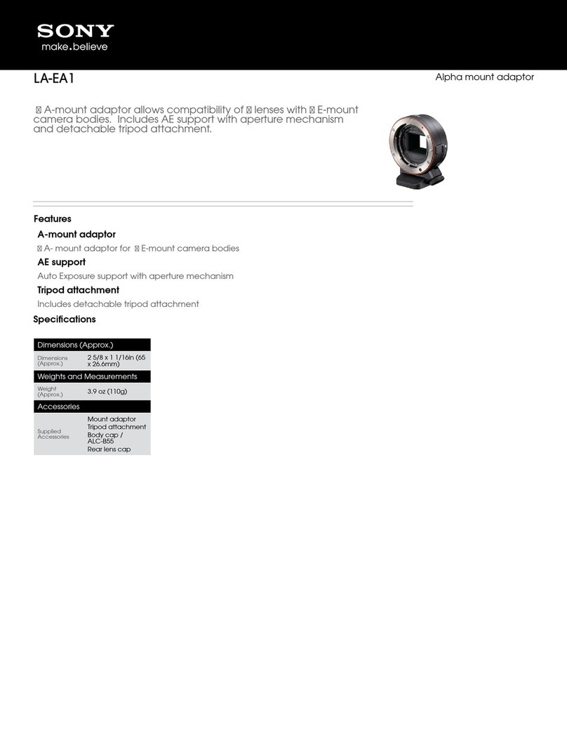 Sony LA-EA1 User manual Sony LA-EA1 User manual