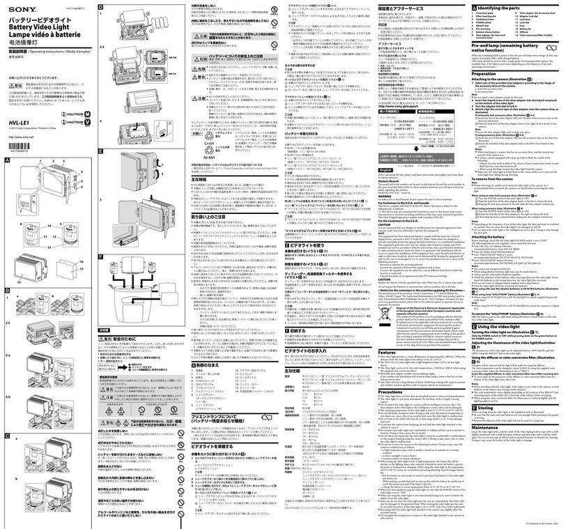 Sony HVL-LE1 User manual