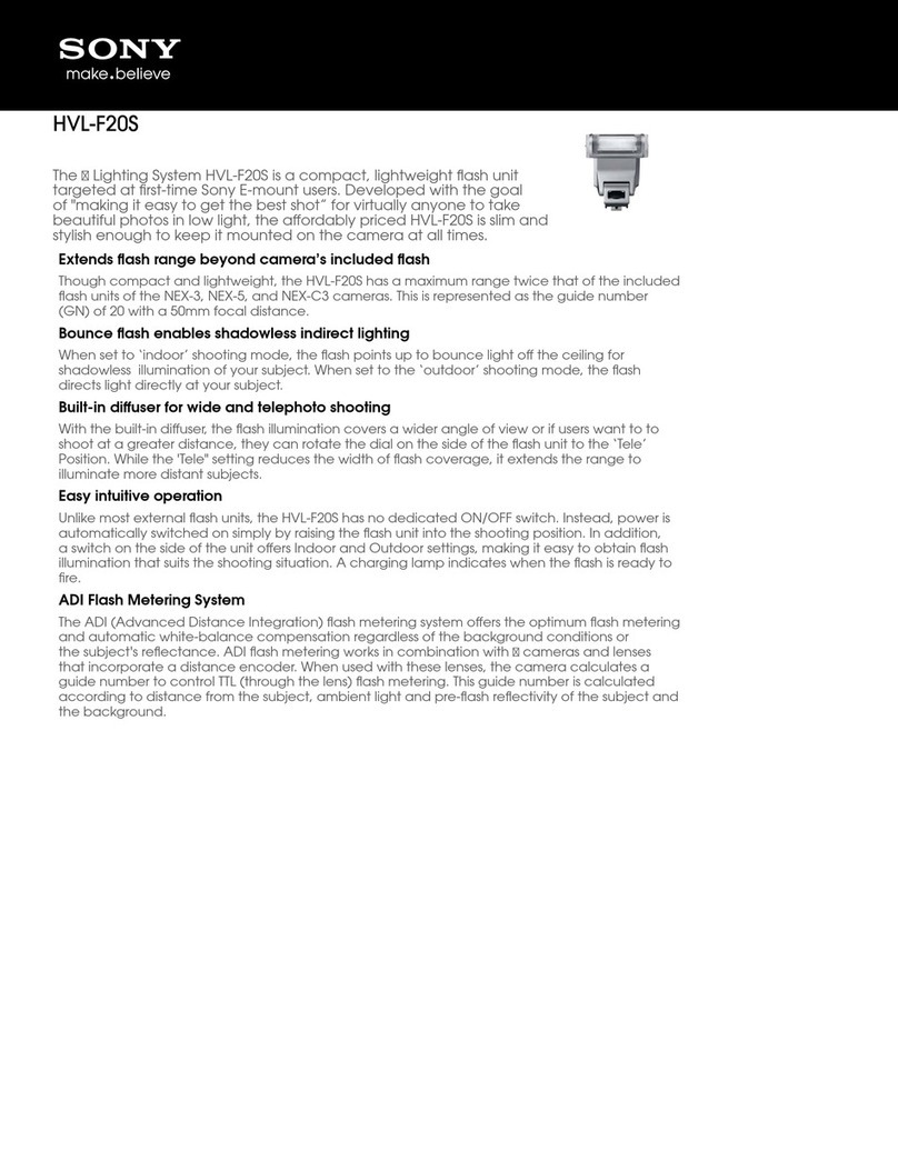 Sony HVL-F20S User manual Sony HVL-F20S User manual