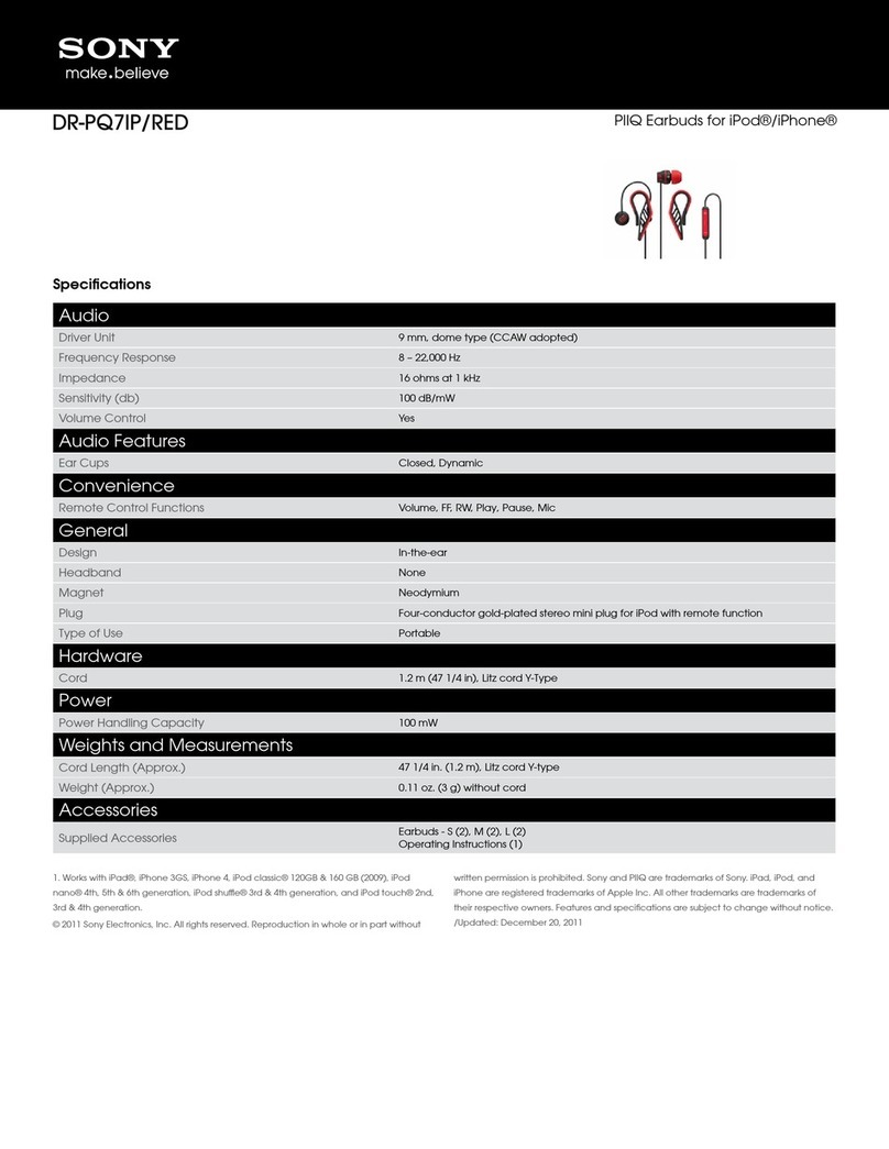 Sony DR-PQ7iP/RED Specifications