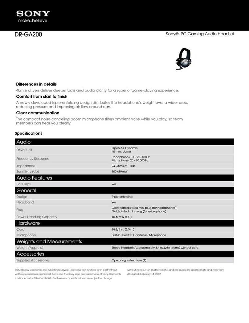 Sony DR-GA200 Specifications