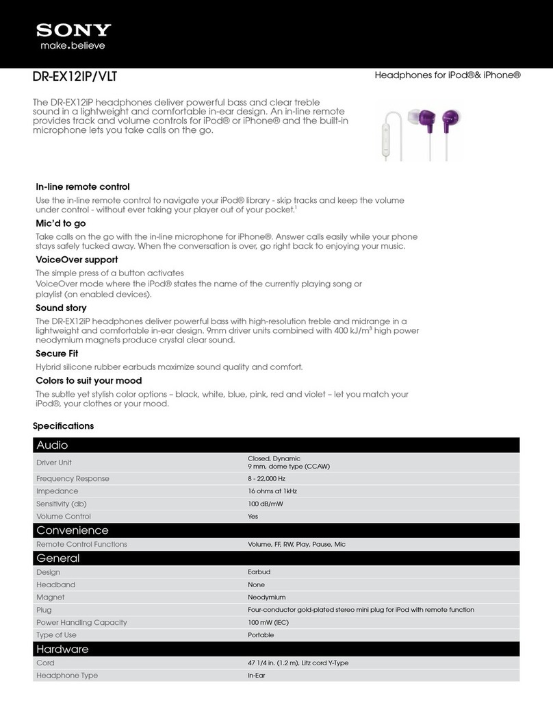 Sony DR-EX12iP/VLT Specifications