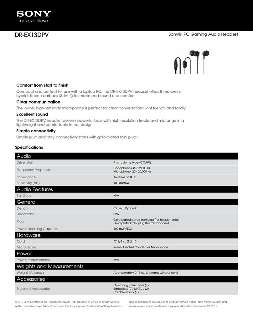 Sony DR-EX13DPV Specifications
