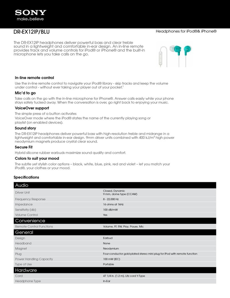 Sony DR-EX12iP/BLU Specifications