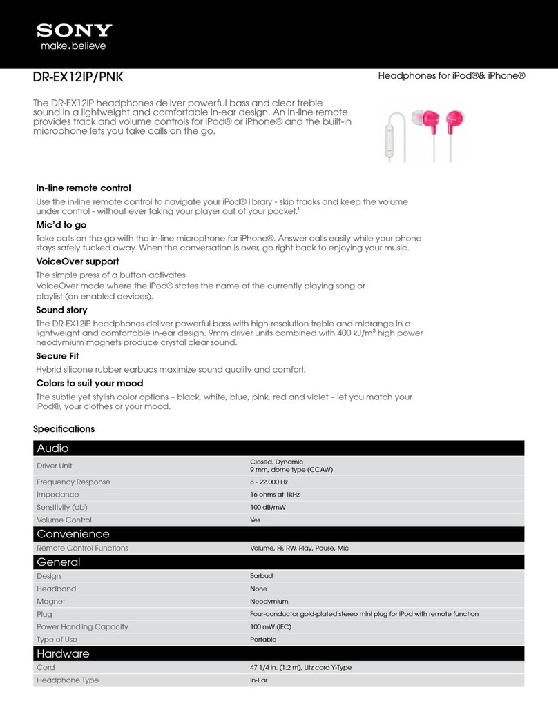 Sony DR-EX12iP/PNK Specifications