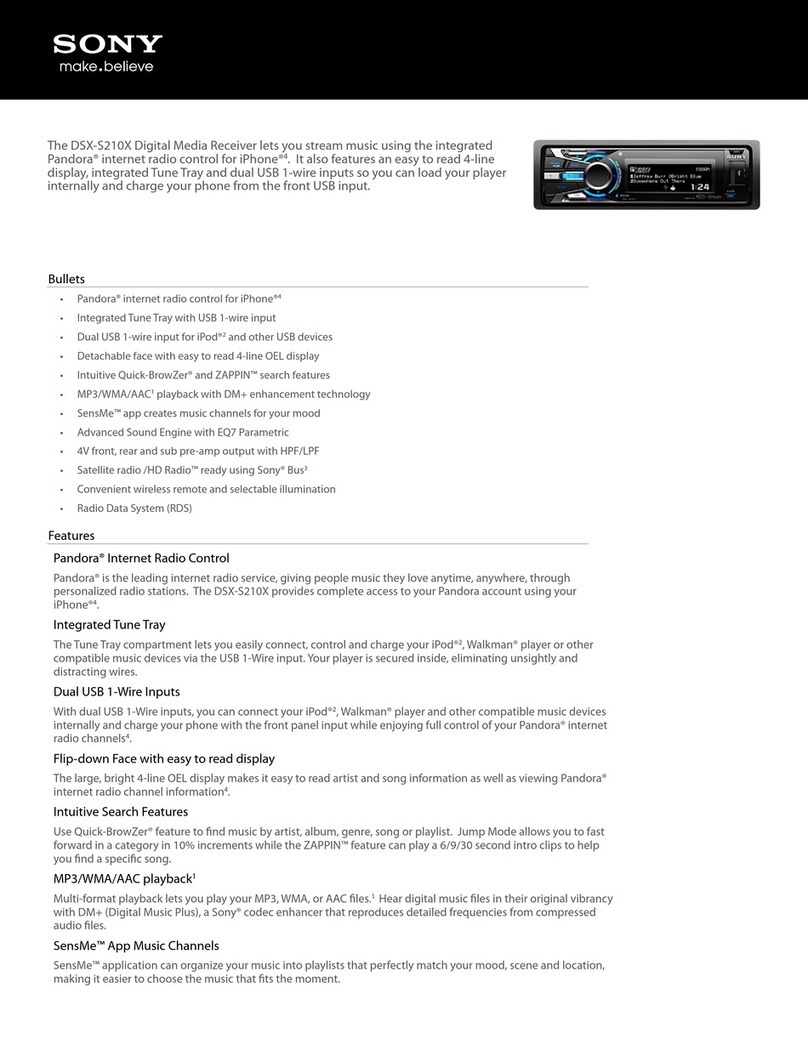 Sony DSX-S210X Specifications