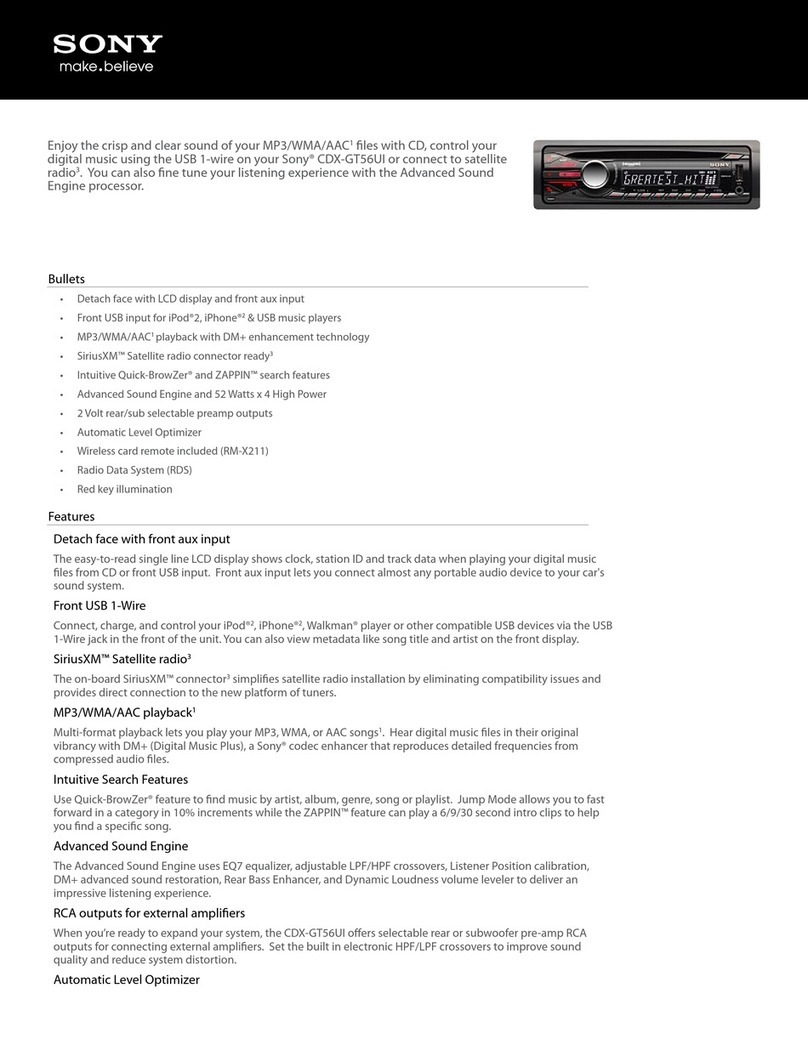 Sony CDX-GT56UI Specifications