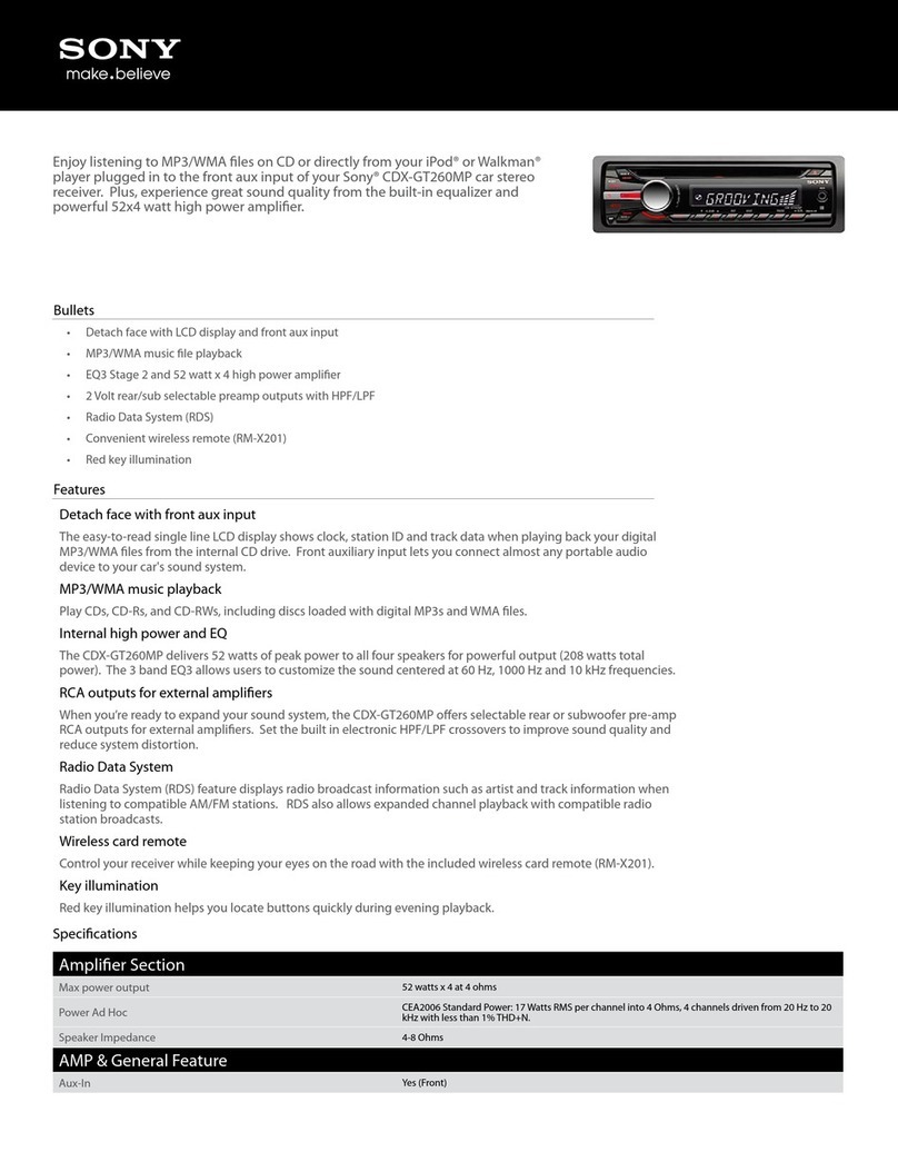 Sony CDX-GT260MP User manual
