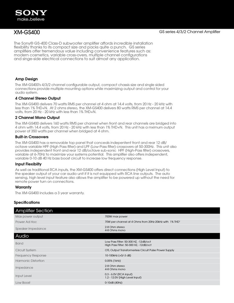 Sony XM-GS400 Specifications