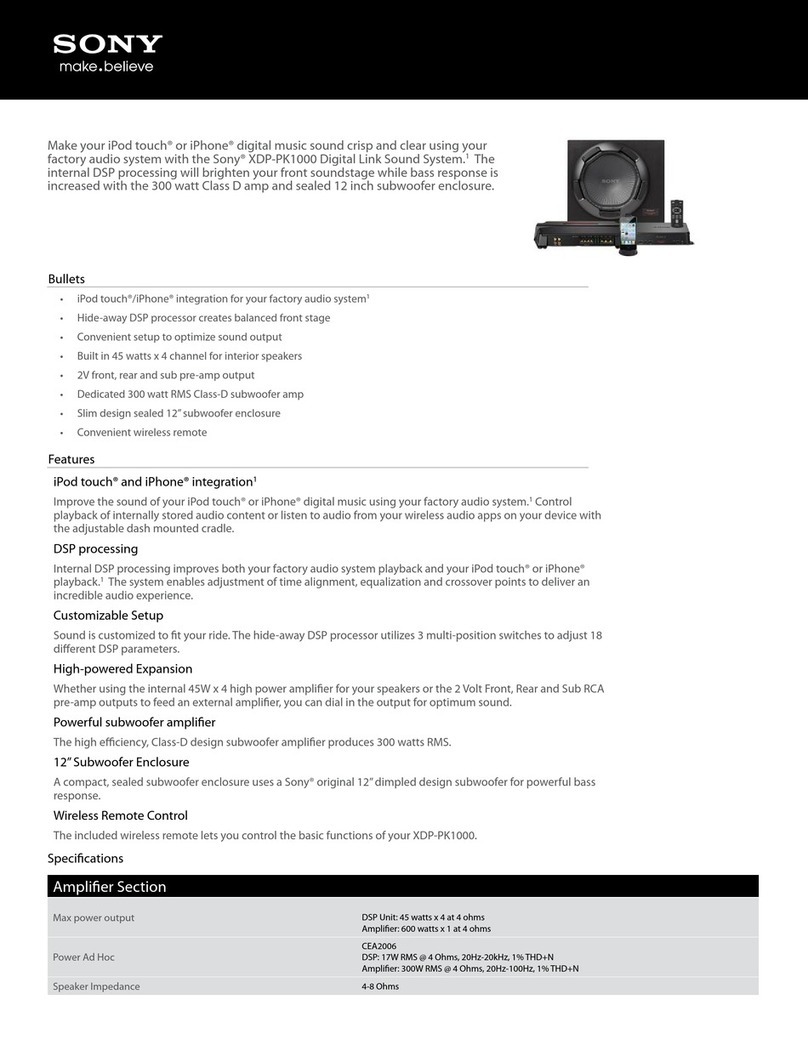 Sony XDP-PK1000 User manual